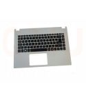 Acer Aspire E5-422 E5-422G laptop top case , US - zilver - zwart toetsenbord