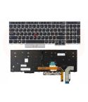 Lenovo Thinkpad E580 L580 T590 E590 series laptop toetsenbord, US - zwart - licht - zilver frame