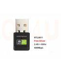USB WiFi adapter 2.4 / 5 Ghz, max 600 Mbps