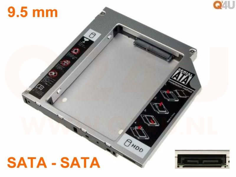 Universele 9.5 mm SATA-SATA harddisk bay