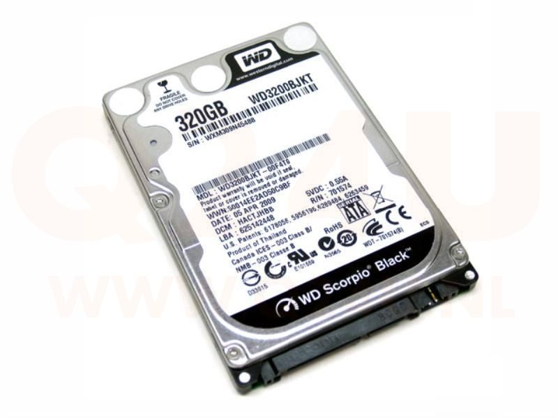 Western Digital Black 320gb 2.5 inch harddisk 7200 rpm - Gebruikt
