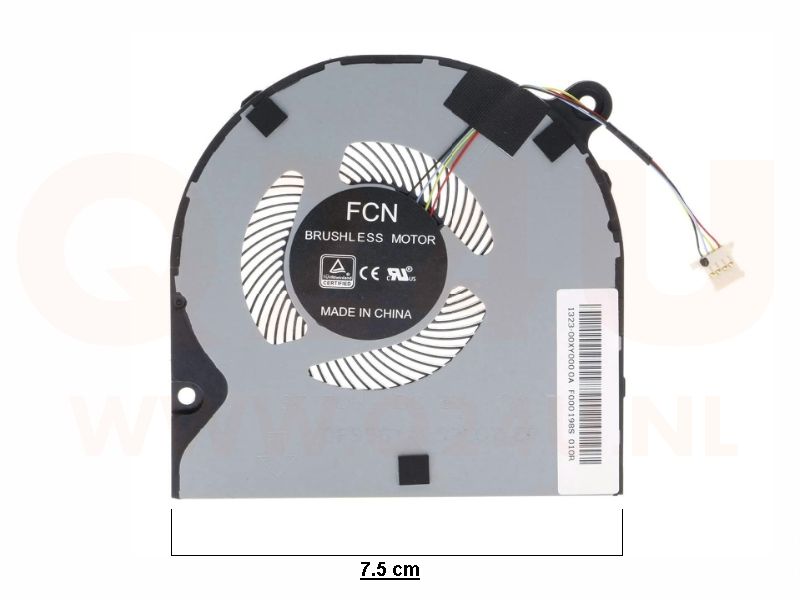 Acer Swift 3 SF315-52G SF315-52 SF315-51G SF315-51 SF315-41 CPU koeler - DFS561405PL0T - 4 pin (75 mm)