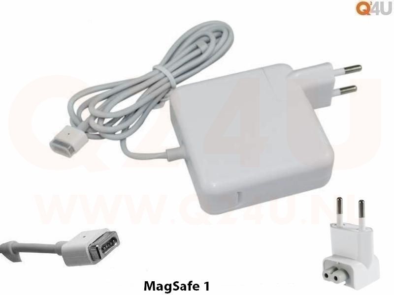 Q24U - OEM, Apple laptop oplader 18.5v, 4.6a - MagSafe 1 - square