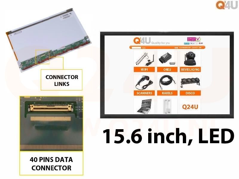 Scherm 15.6 inch, 1600 x 900, LTN156HT01-B01 - Mat
