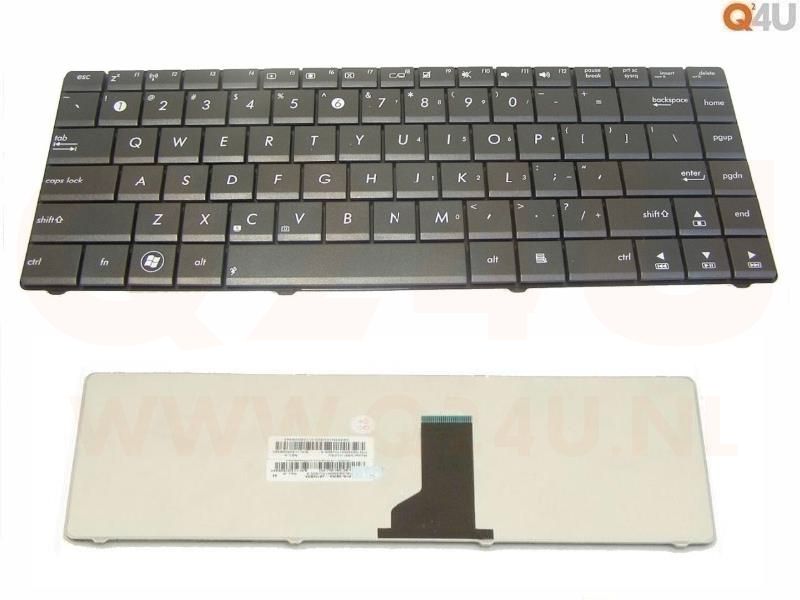 Asus A42 A84 K42 K43 K45 N82 X42 X84 series laptop toetsenbord, US - zwart