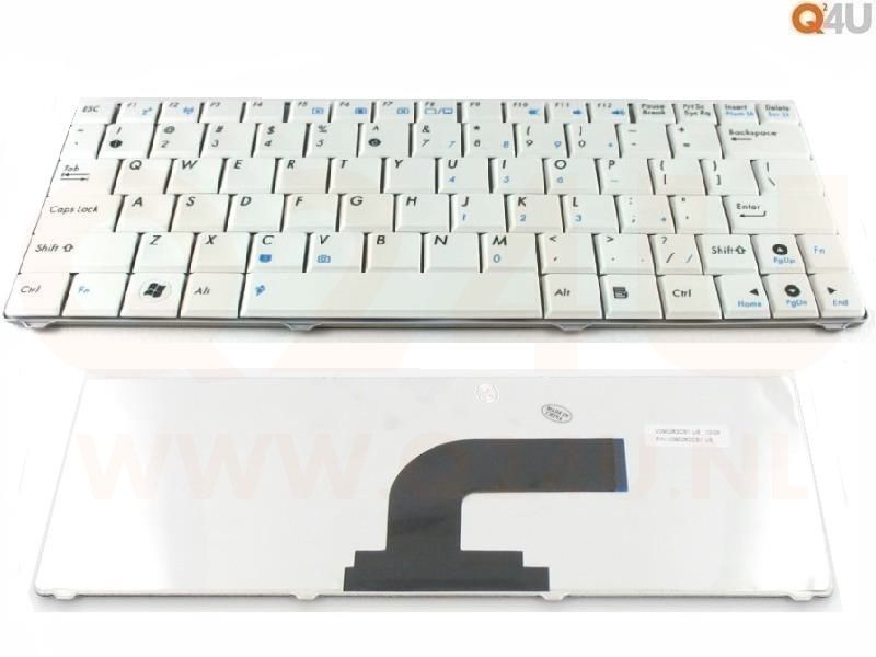 Asus N10 eee PC 1101HA 10001P series laptop toetsenbord, US - wit