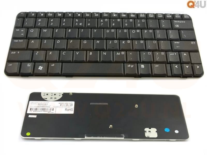 Compaq Presario CQ20-100 CQ20-200 CQ20-300 series laptop toetsenbord, US - zwart
