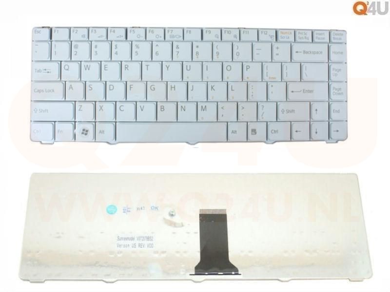 Sony Vaio VGN-NR series laptop toetsenbord, US - wit