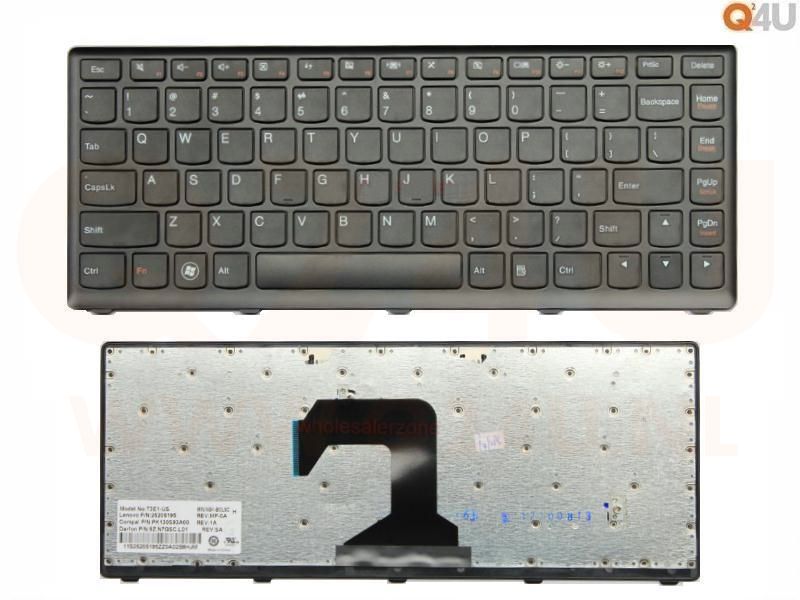 lenovo IdeaPad S300 S400 S400T S405 laptop toetsenbord, US - zwart