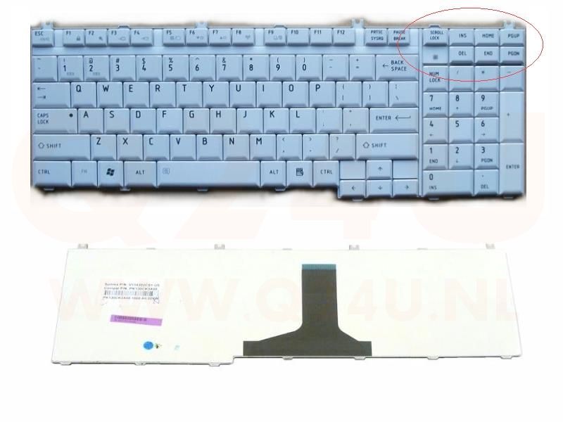 Toshiba Satellite C660 C660 C670 L650 L670 series laptop toetsenbord, US - wit