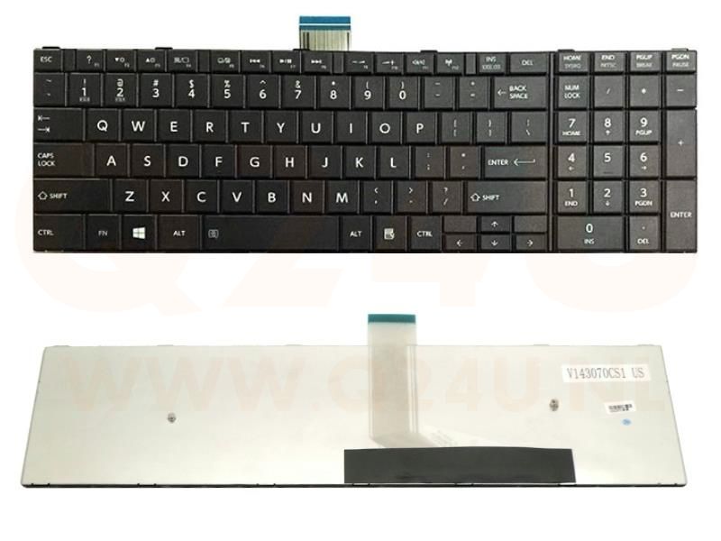 Toshiba Satellite C50 C50-A series laptop toetsenbord, US - zwart 