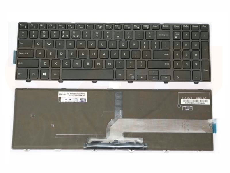 Dell Inspiron 15-3000 15-5000 series laptop toetsenbord, US - zwart zonder licht