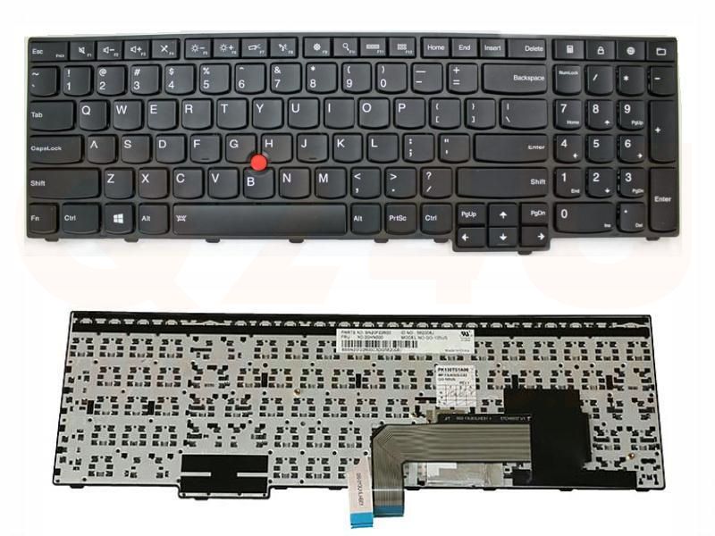 Lenovo Thinkpad Edge E550 E555 T550 T555 series laptop toetsenbord, US - zwart - met licht