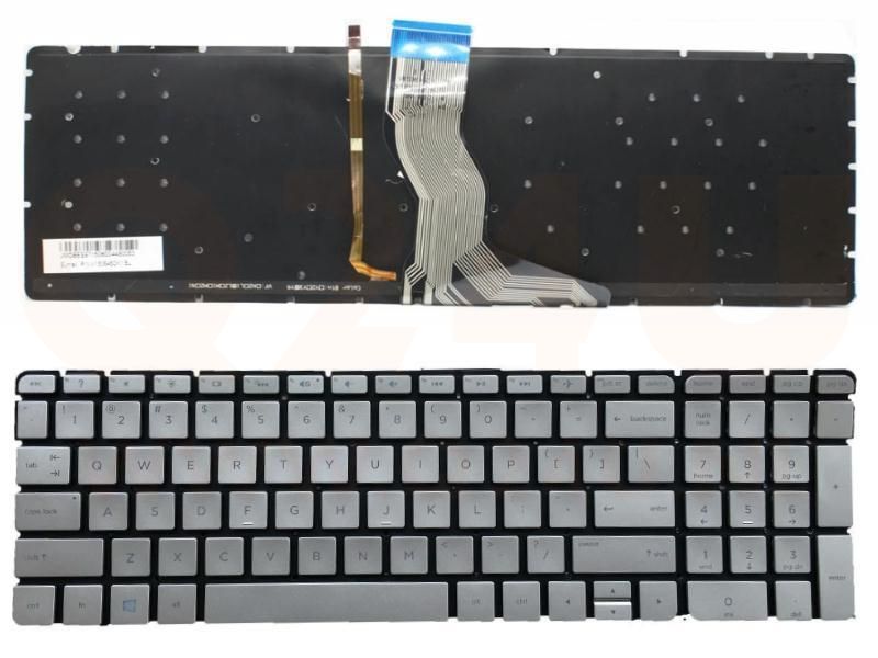 HP Pavilion 15-AB 15-AU 15Z-AB series laptop toetsenbord, US - zilver - met licht