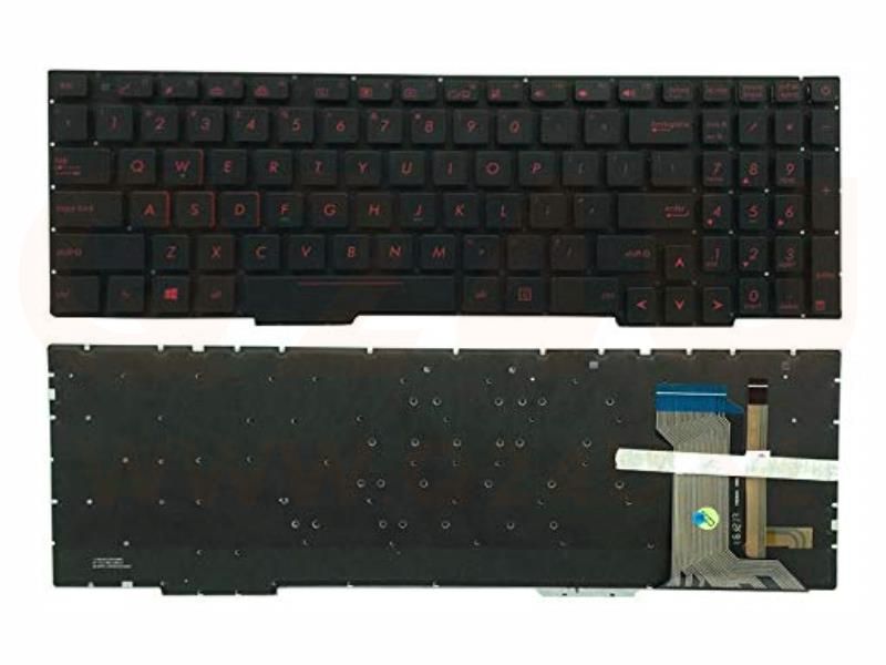 ASUS GL553 GL753 FX553 ZX553 Series toetsenbord, US - zwart - met rood licht
