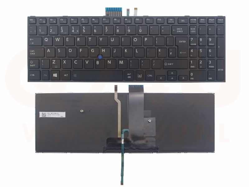 Toshiba Tecra A50-C R50-C laptop toetsenbord, US - zwart - met licht