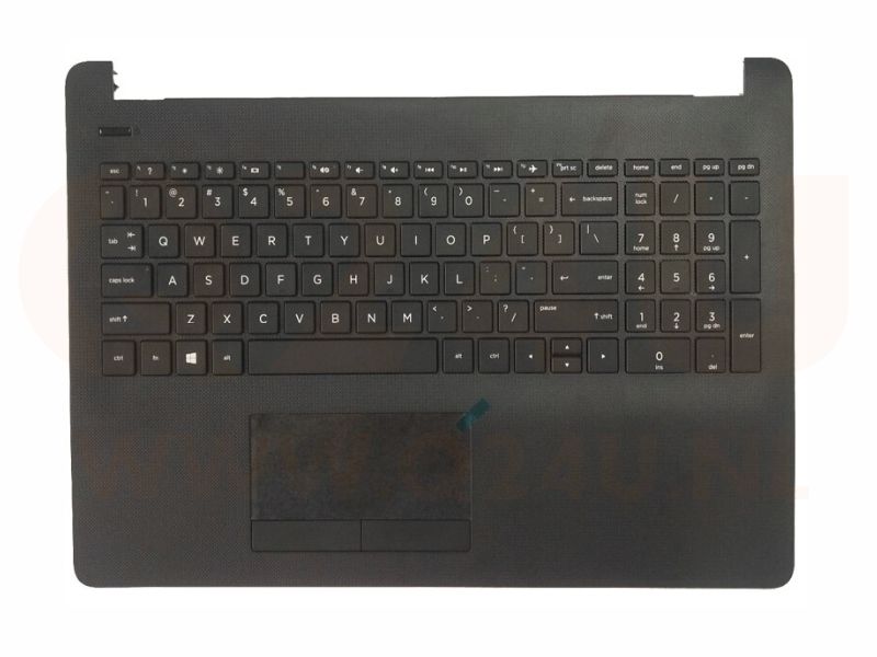 HP 15-BS 15-BW 15-BR 15-BX s 15-BU 250 255 G6 series laptop topcase, US - zwart - 925008-001 - met licht