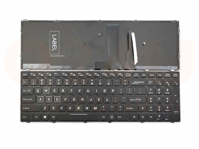 Clevo N850HJ1 N957TP6 series laptop toetsenbord, US - zwart - met licht