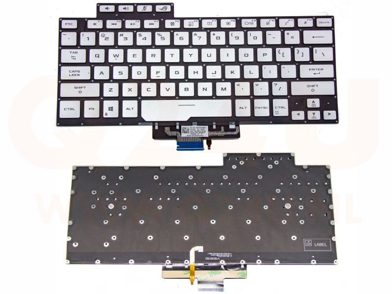 Asus Rog Zephyrus G14 GA401 series laptop toetsenbord - zilver met licht