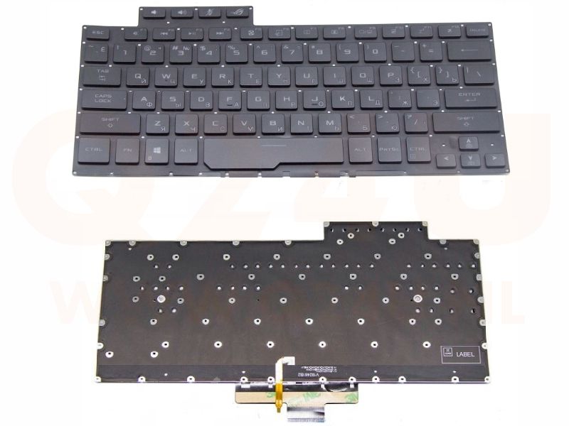 Asus Rog Zephyrus G14 GA401 series laptop toetsenbord - zwart met licht