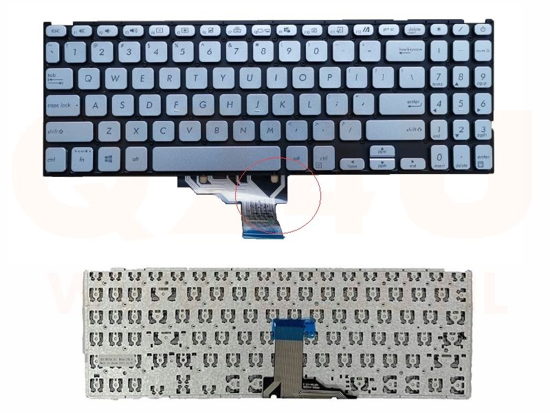 Asus A509J A509U A509F series laptop toetsenbord - zilver - zonder licht