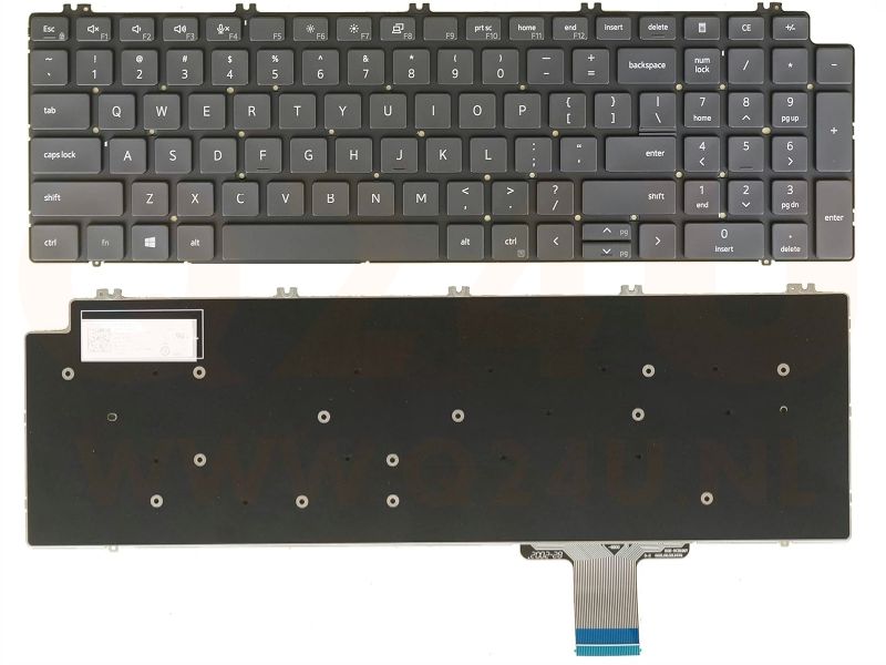 Dell Precisie 7750 7770 7550 7760 3570 3571 7560 US qwerty toetsenbord, met licht