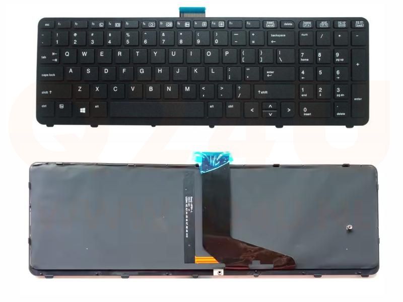 HP ZBook 15 17 G1 G2 series laptop toetsenbord, US - zwart - met licht - zonder pointer - OEM