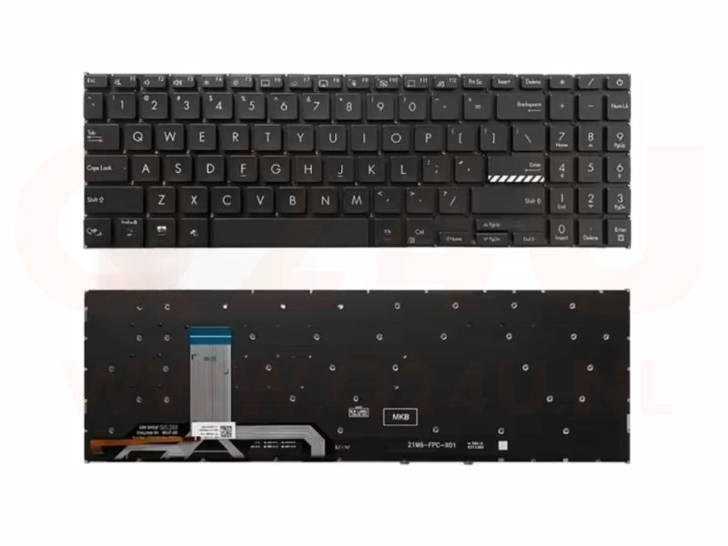 Asus Vivobook ASUS X1603Z X1603ZA X1605V M1603Q M1503Q M1502 M1502Z US toetsenbord - licht - zwart