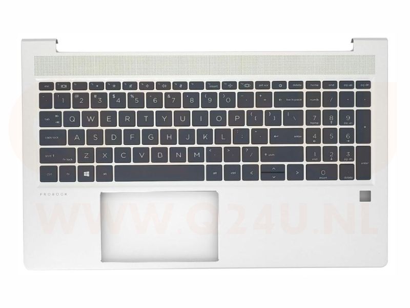  HP Probook 450 G8 455 G8 top case toetsenbord US - zilver - M21740-001 - licht