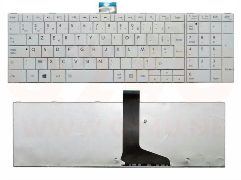 Toshiba Satellite C850 C870 C850 C870 series laptop toetsenbord, FR AZERTY- wit