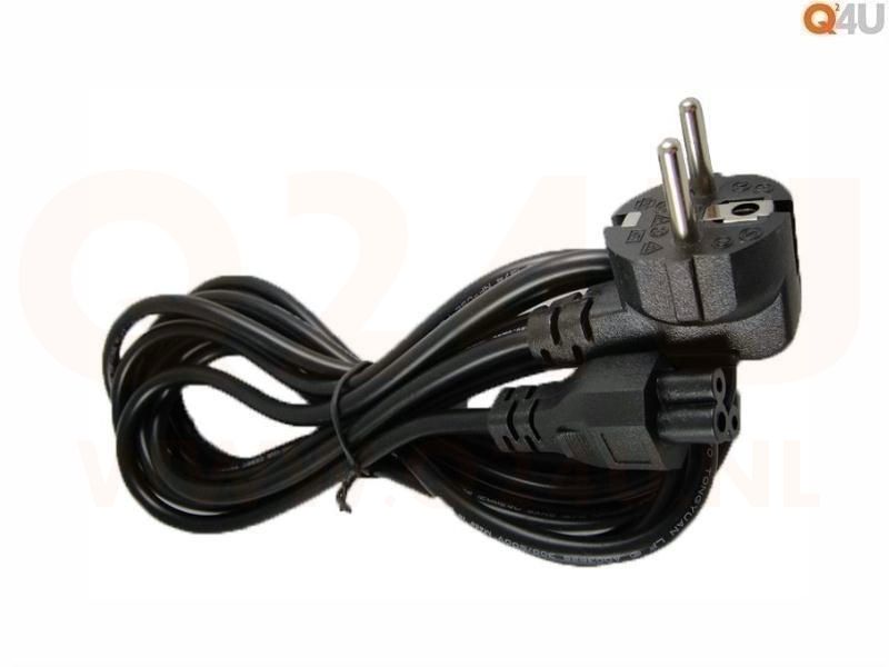 Netsnoer mickeymouse, 3 aderig, zwart 1.5m