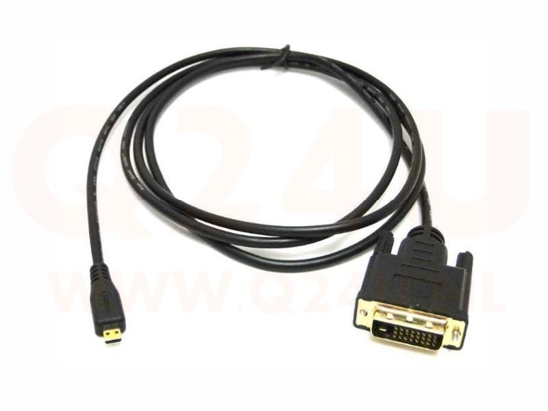 Micro HDMI naar DVI 24 + 1 pin adapter - kabel 1,8 meter