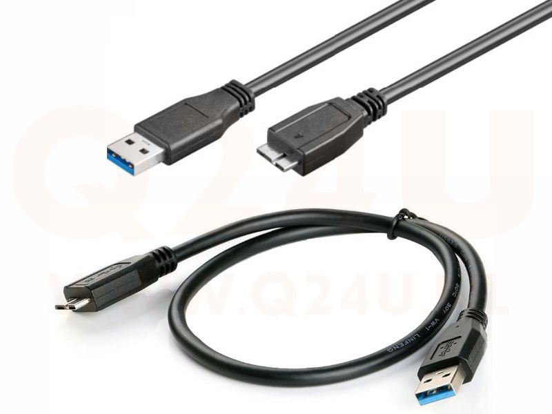 USB3.0 oplaad - data kabel - 30cm - zwart