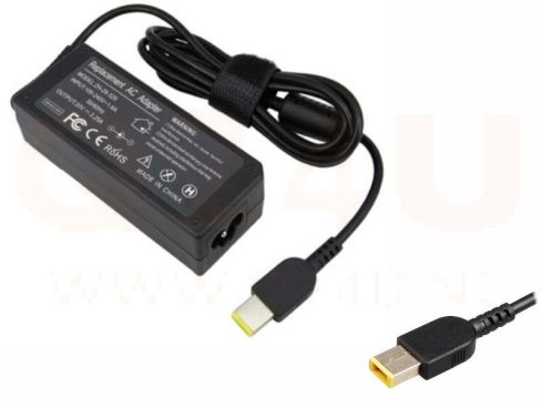 Q24U - OEM, Lenovo laptop oplader 20v, 3.25a - rechthoek