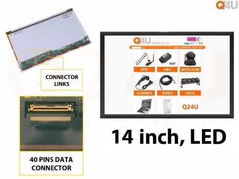 Scherm 14.0 inch, 1366 x 768, B140XW01 V.0 - Mat