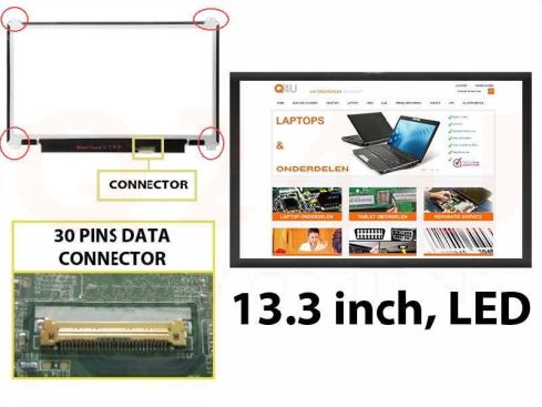 Scherm 13.3 inch, 1366 x 768, HB133WX1-402 - Mat