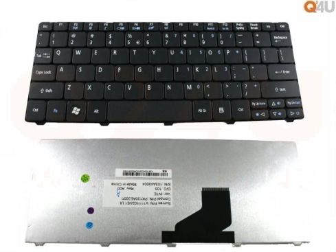 Acer Aspire One 521 532 533 D255 series laptop toetsenbord, US - zwart