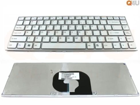 Sony Vaio VPC-Y series laptop toetsenbord, US - wit - zilver frame