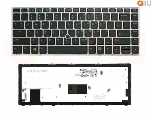 HP EliteBook Folio 9470m series laptop toetsenbord, US - zwart - met licht