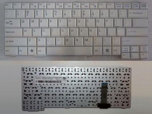 Fujitsu Lifebook S752 S762 E752 series laptop toetsenbord, US - wit