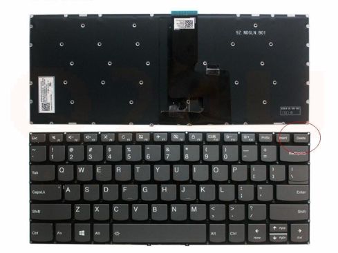 Lenovo Yoga 520-14IKB 720-15IKB laptop toetsenbord, US - zwart - zonder licht