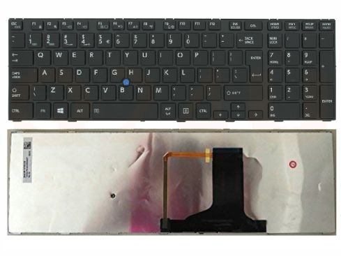 Toshiba Tecra A50-A A50-B W50-A series laptop toetsenbord, US - zwart - met licht