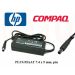 HP laptop oplader 18.5v, 3.5a - 7.4 x 5.0 met pin