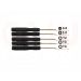 5 delig schroevendraaier set, torx T2 T3 T4, streep 4 mm, kruiskop 3 mm